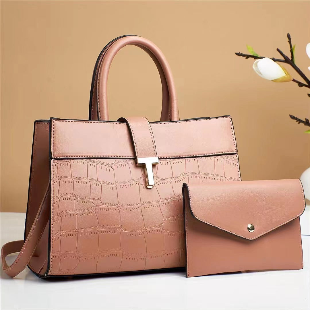 ✨ Sac à main tendance croco + pochette assortie – Élégant et pratique ✨