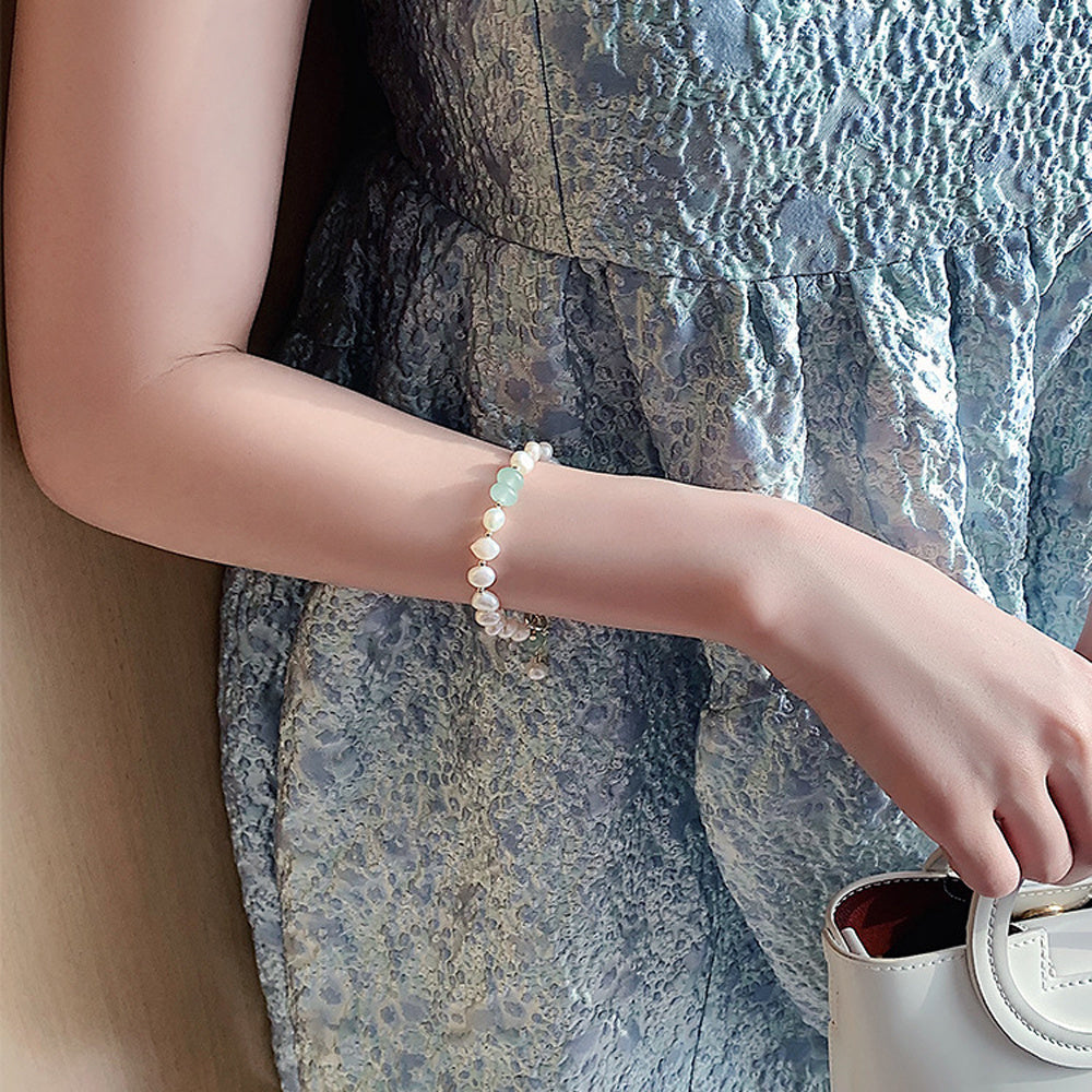 ✨ Bracelet Élégant en Perles d’Eau Douce – Ajustable & Raffiné ✨