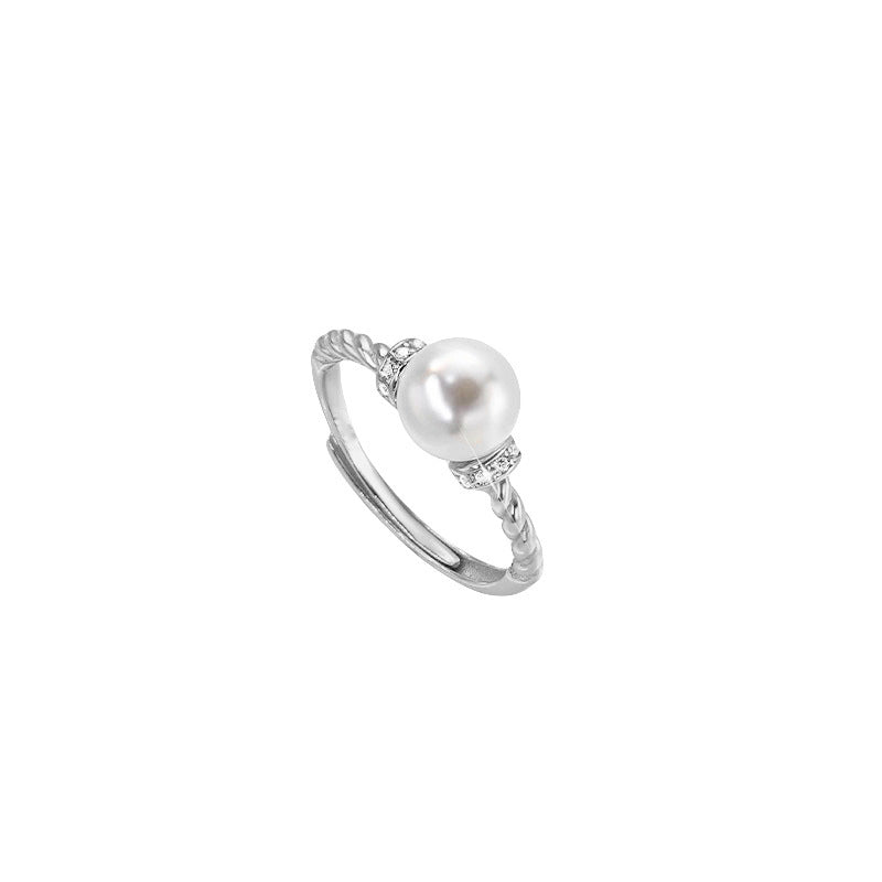 ✨ Bague Élégance Perle Antique – Style Torsadé Chic ✨