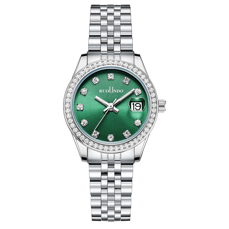 ✨Montre Femme Prestige – Acier & Calendrier Intégré✨