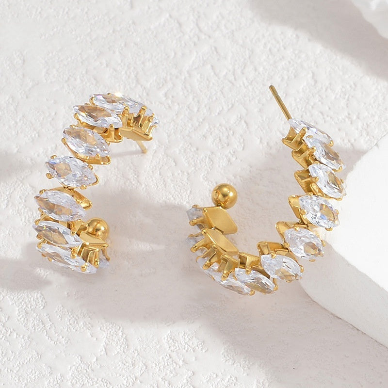 ✨ Boucles d’Oreilles Élégance Cristalline ✨