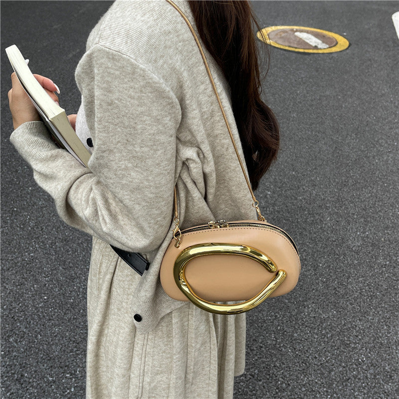 ✨ Sac Vintage Élégant – Poignée métal doré & chaîne ✨