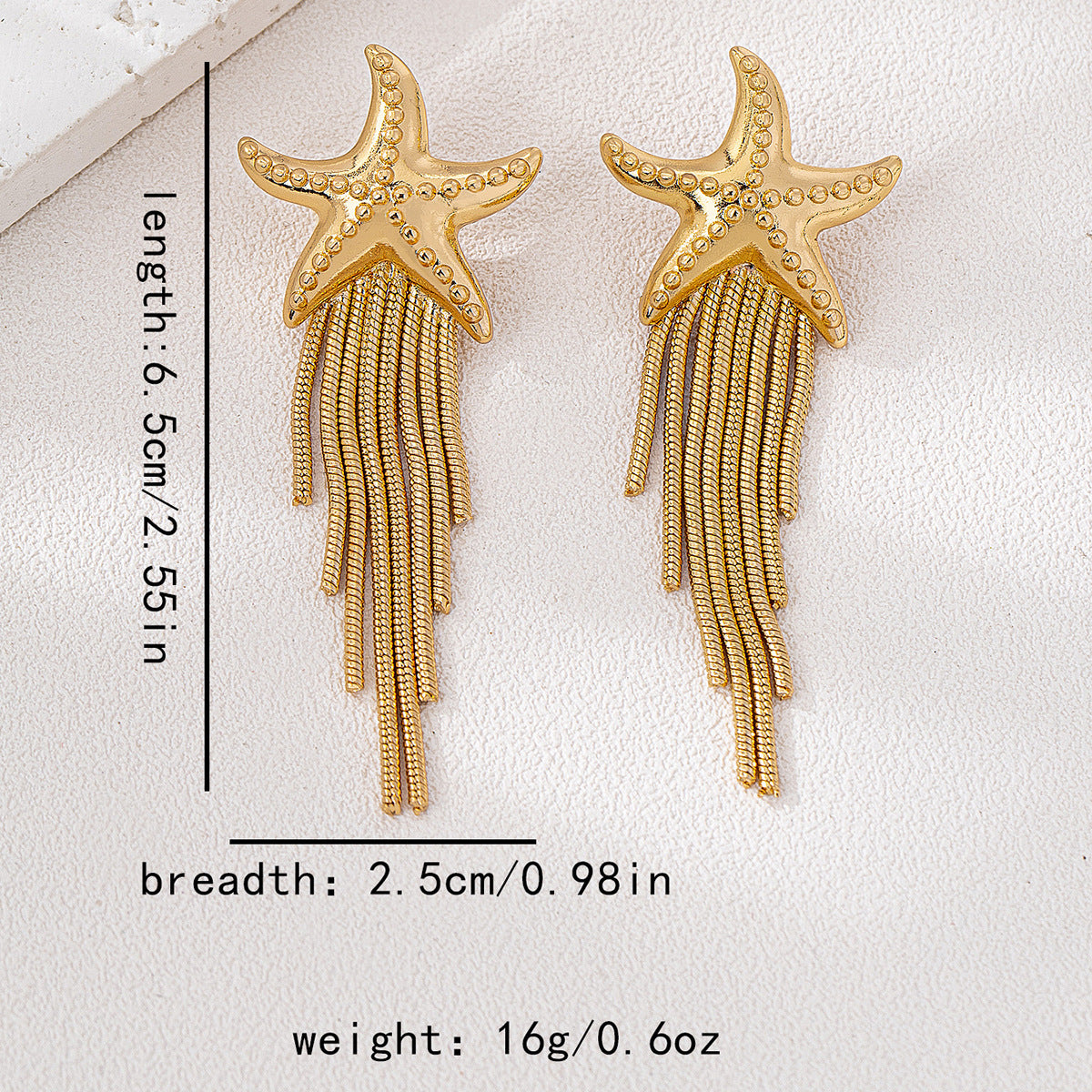 ✨Boucles d’oreilles étoile de mer dorées – style bohème chic✨