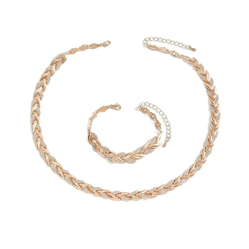✨ Collier & Bracelet Feuille de Saule – Élégance Luxe Abordable ✨