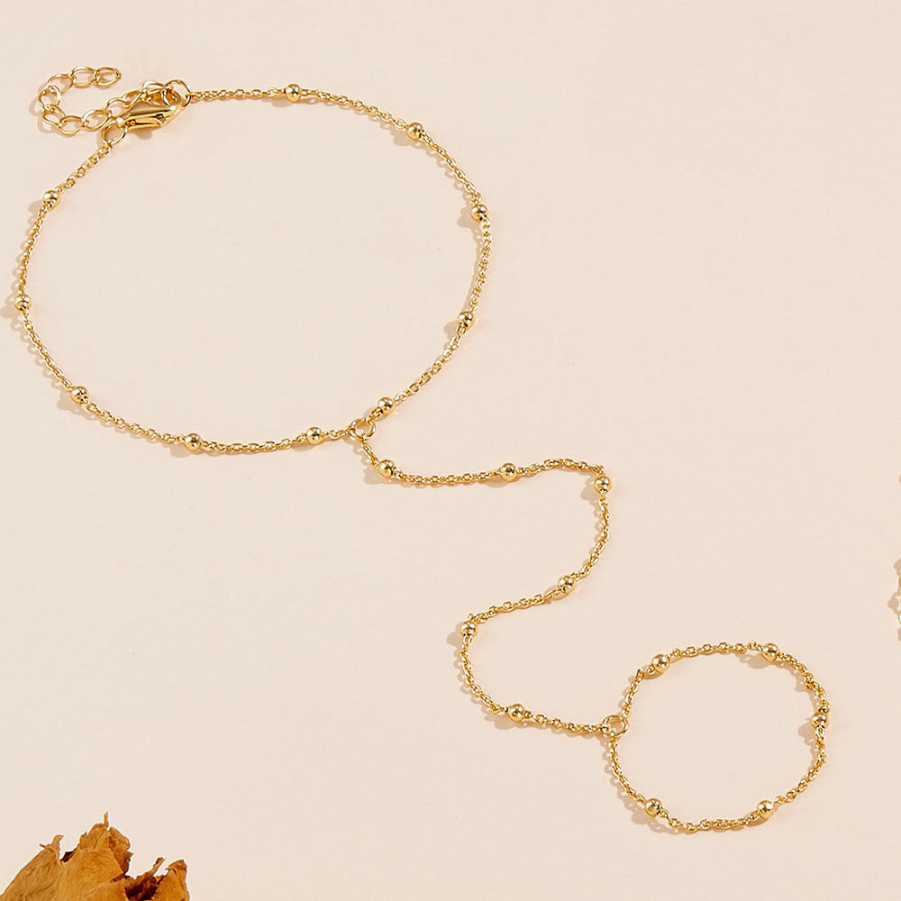 ✨ Bracelet de Main Chaînette Élégance – Doré Raffiné ✨