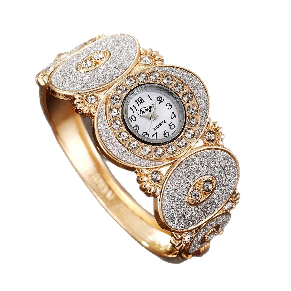✨Montre Bracelet Quartz – Style Diamant & Fleurs✨