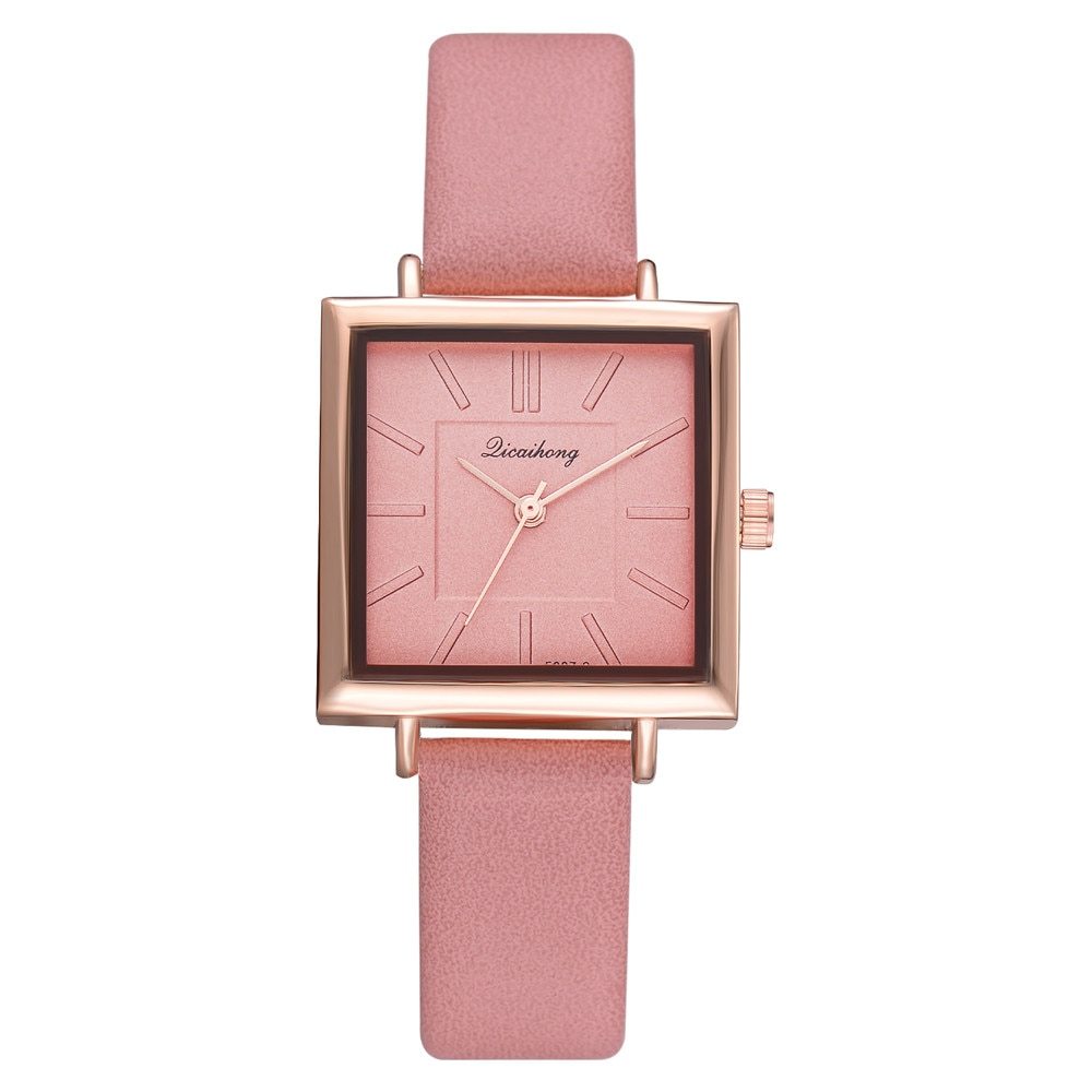 ✨Montre Femme Carrée Élégance – Bracelet Cuir & Mouvement Quartz✨