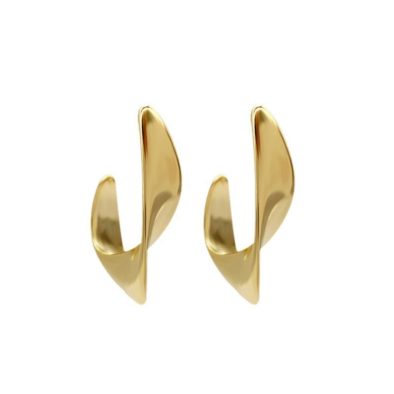 ✨ Boucles d’Oreilles Design Torsadé – Élégance Moderne
