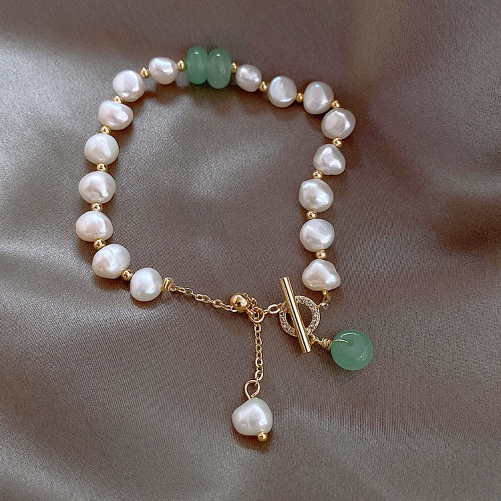 ✨ Bracelet Élégant en Perles d’Eau Douce – Ajustable & Raffiné ✨