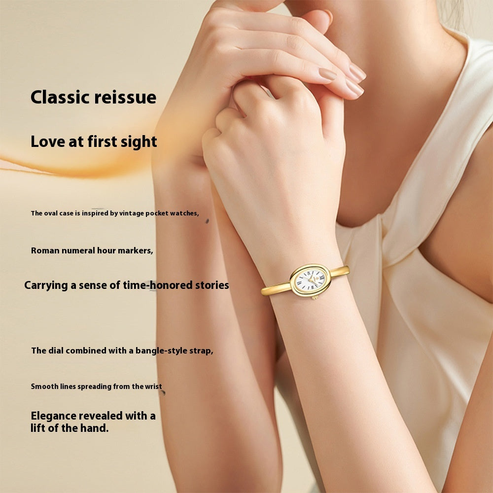 ✨Montre Femme Élégance Rétro – Quartz Ovale✨