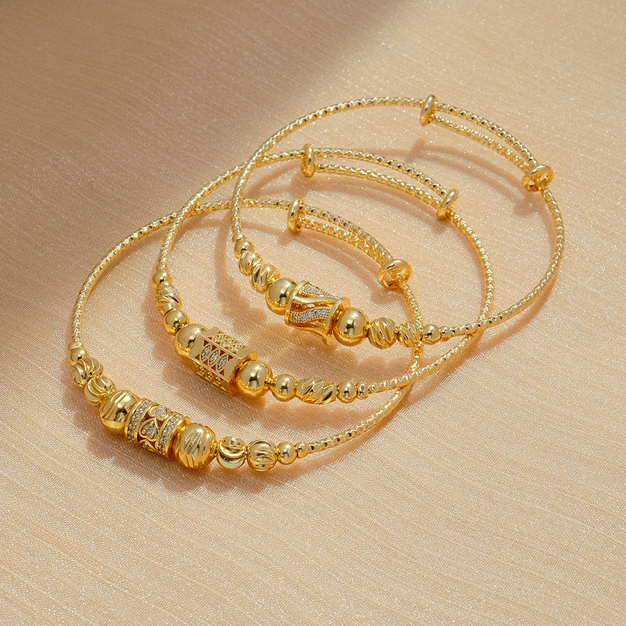 ✨ Coffret Bracelets Dorés Sphériques