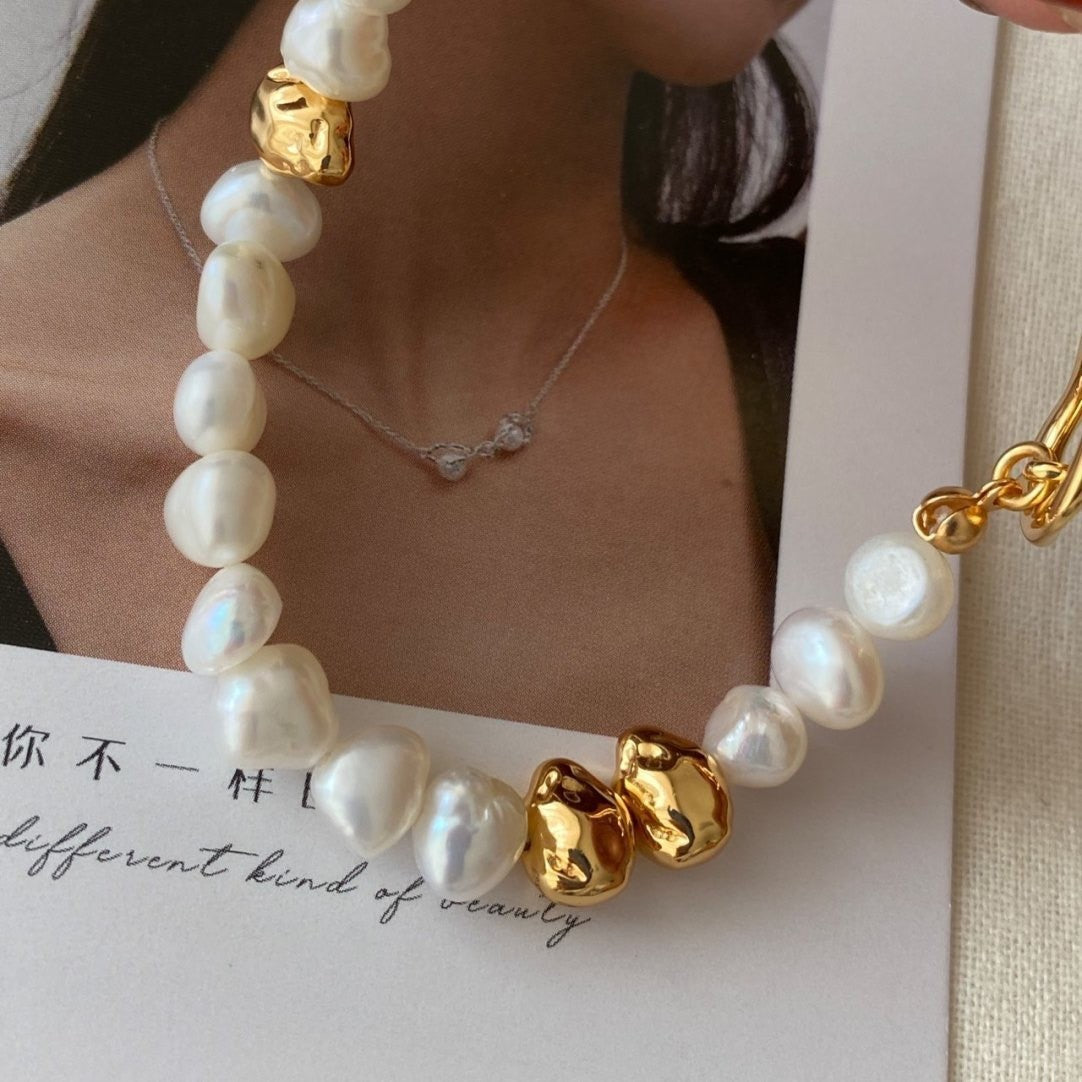 ✨Bracelet Rétro Chic Perles & Doré ✨