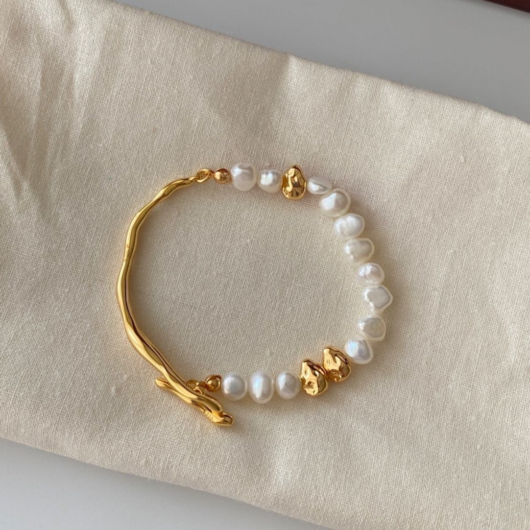 ✨Bracelet Rétro Chic Perles & Doré ✨