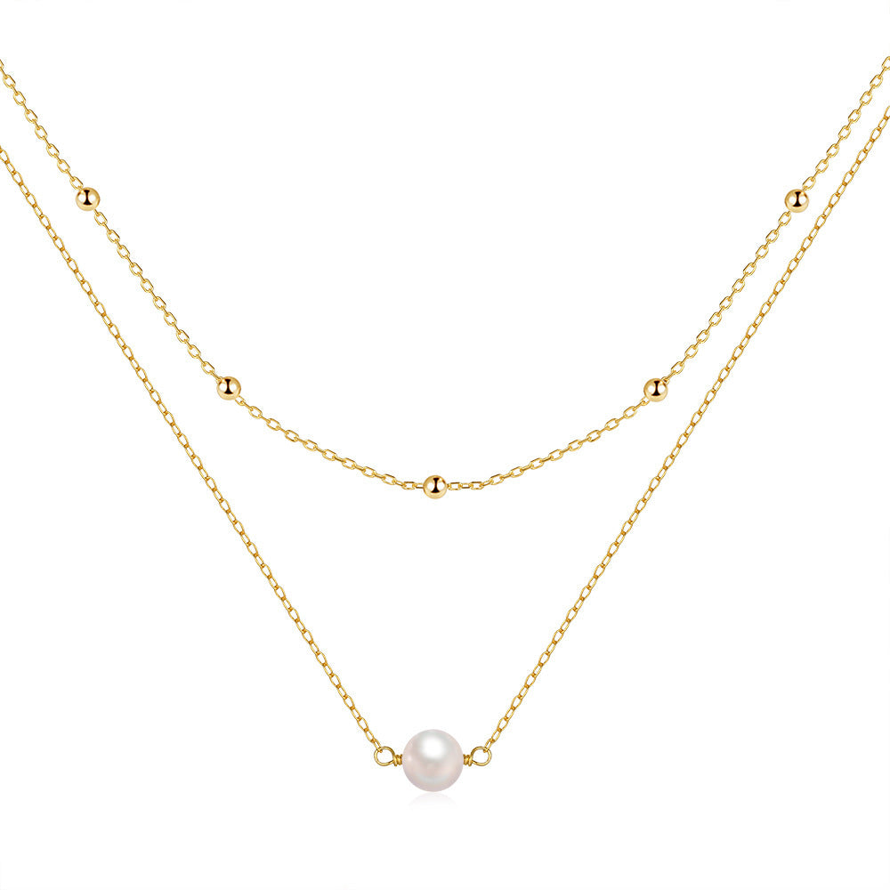 ✨Collier Double Couches en Argent S925 avec Perle Élégante – Style Luxe Abordable✨