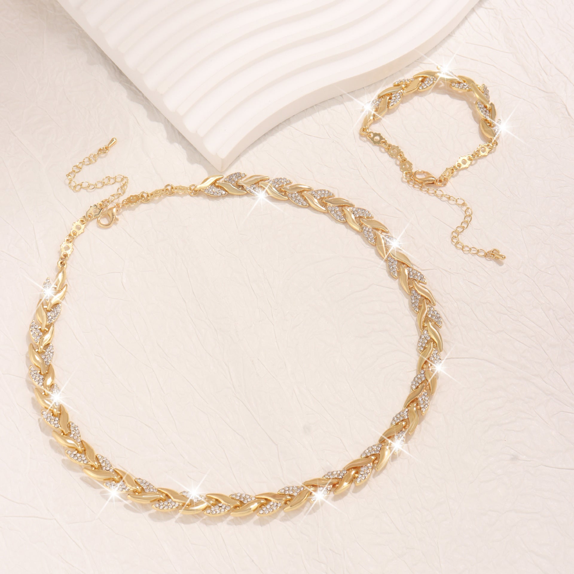 ✨ Collier & Bracelet Feuille de Saule – Élégance Luxe Abordable ✨