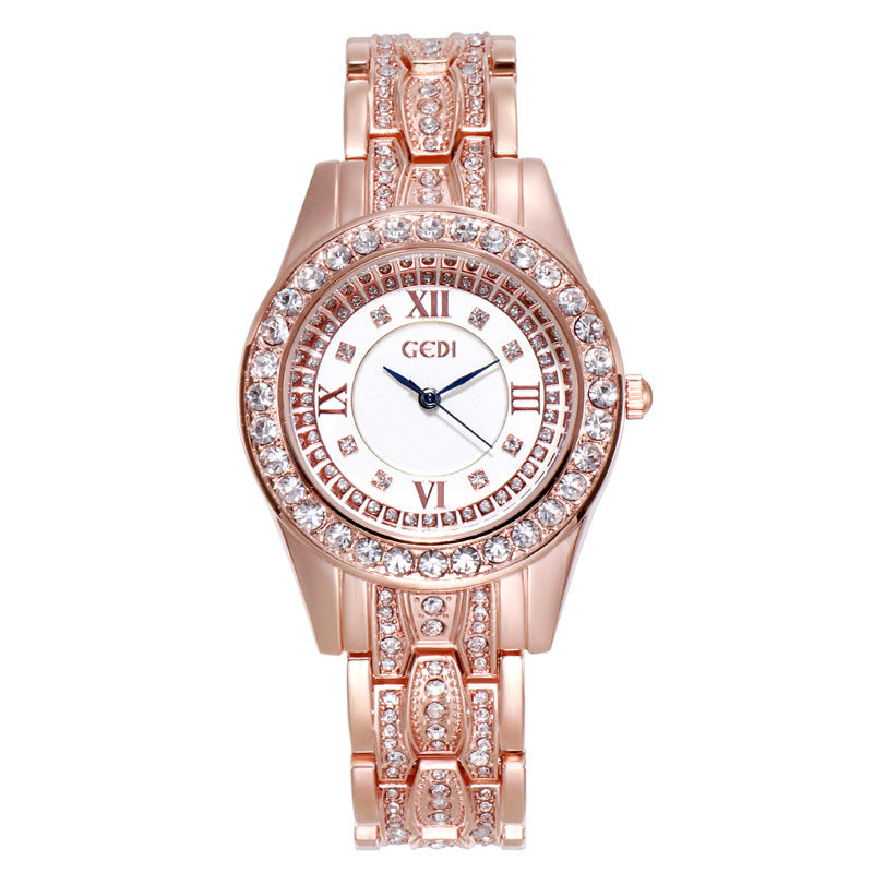 ✨ Montre femme luxe – Acier & strass élégants ✨