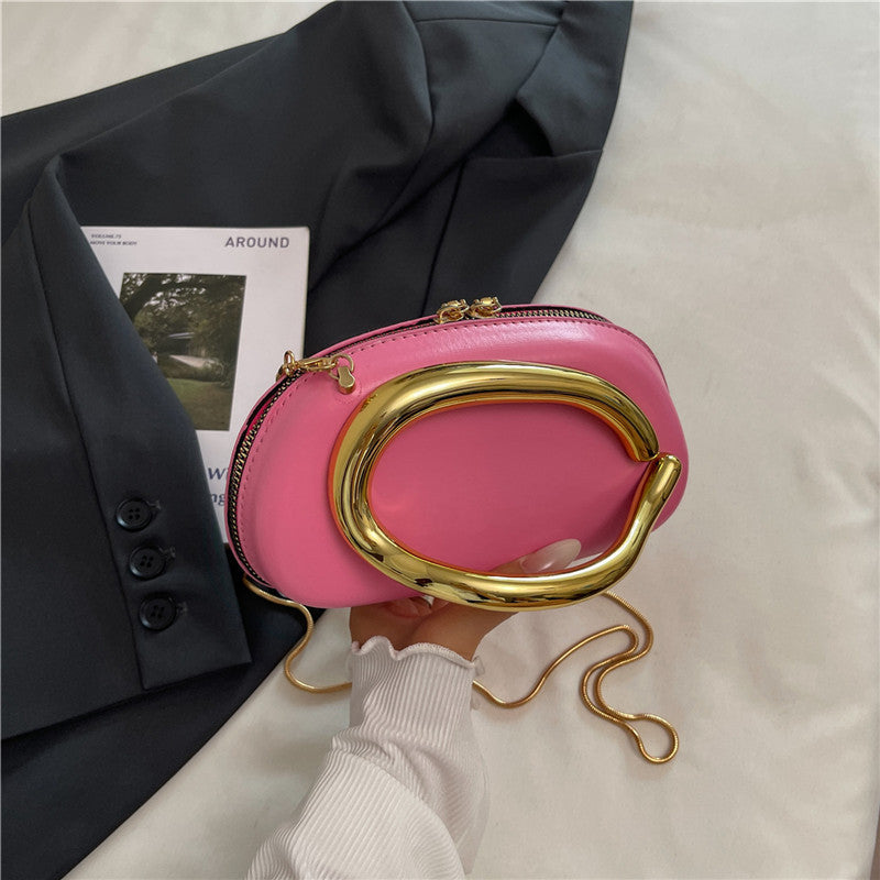 ✨ Sac Vintage Élégant – Poignée métal doré & chaîne ✨