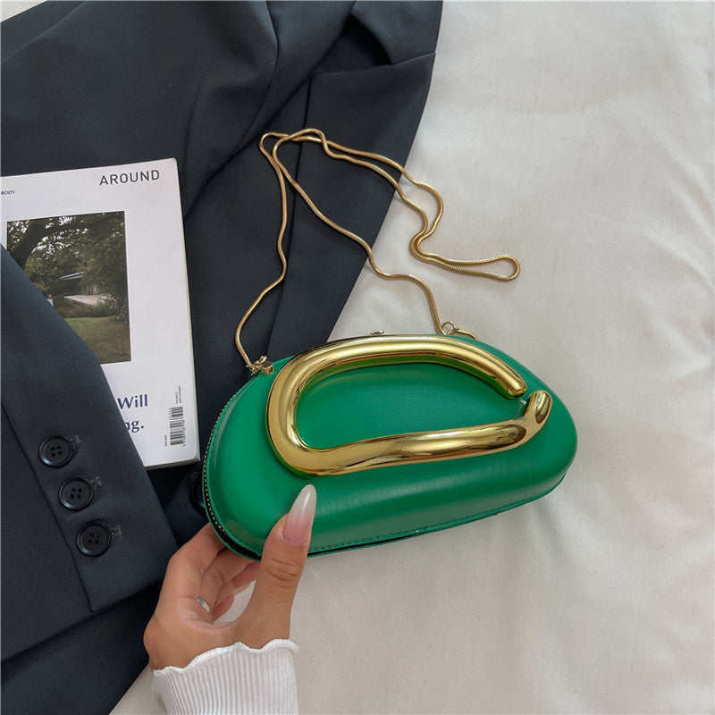 ✨ Sac Vintage Élégant – Poignée métal doré & chaîne ✨