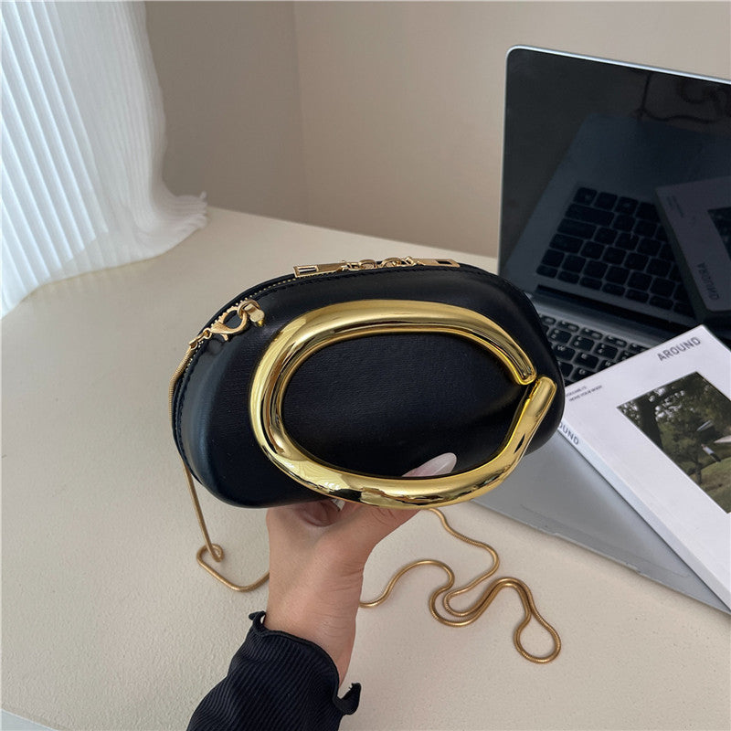 ✨ Sac Vintage Élégant – Poignée métal doré & chaîne ✨