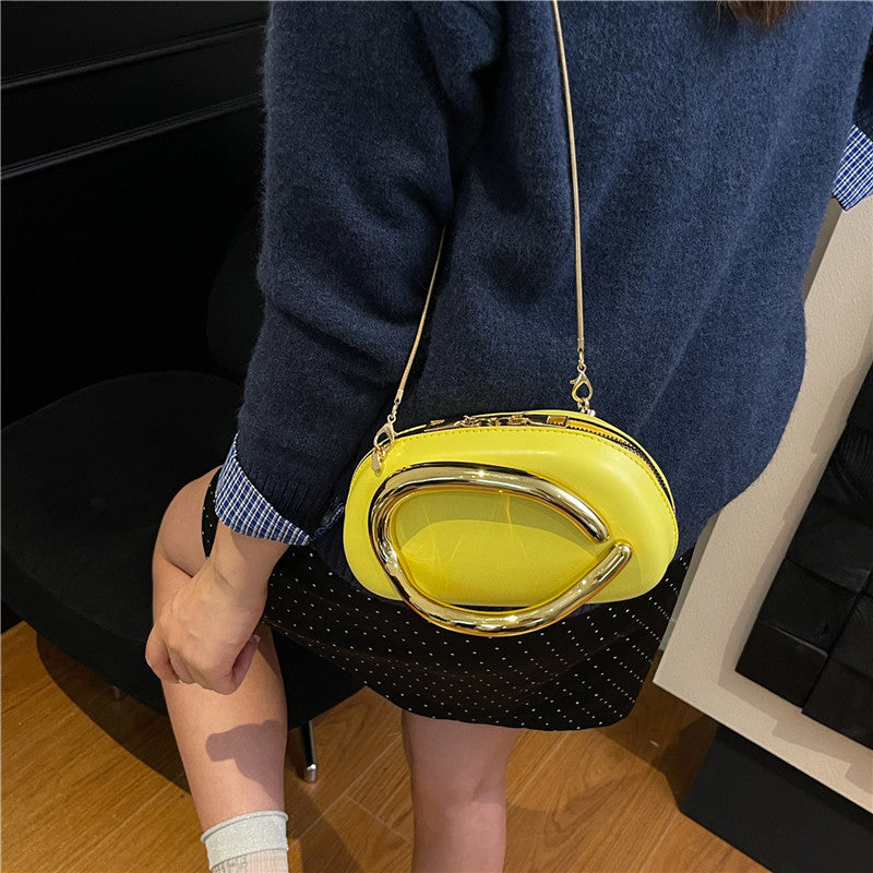 ✨ Sac Vintage Élégant – Poignée métal doré & chaîne ✨