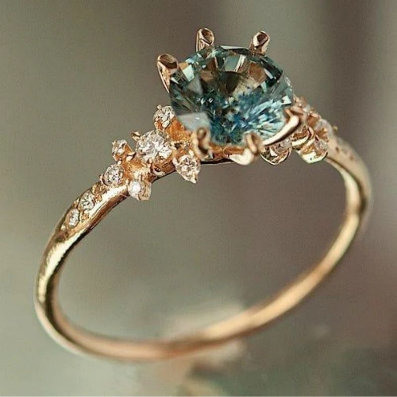 ✨ Bague Élégante Plaqué Or & Zircon – Éclat Cristallin ✨