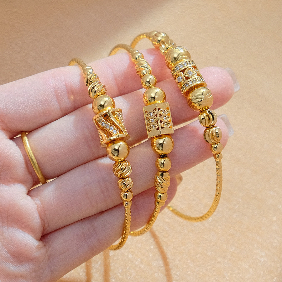 ✨ Coffret Bracelets Dorés Sphériques