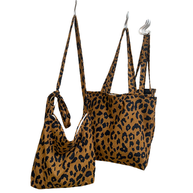 ✨ Grand sac cabas imprimé léopard – Style vintage ✨
