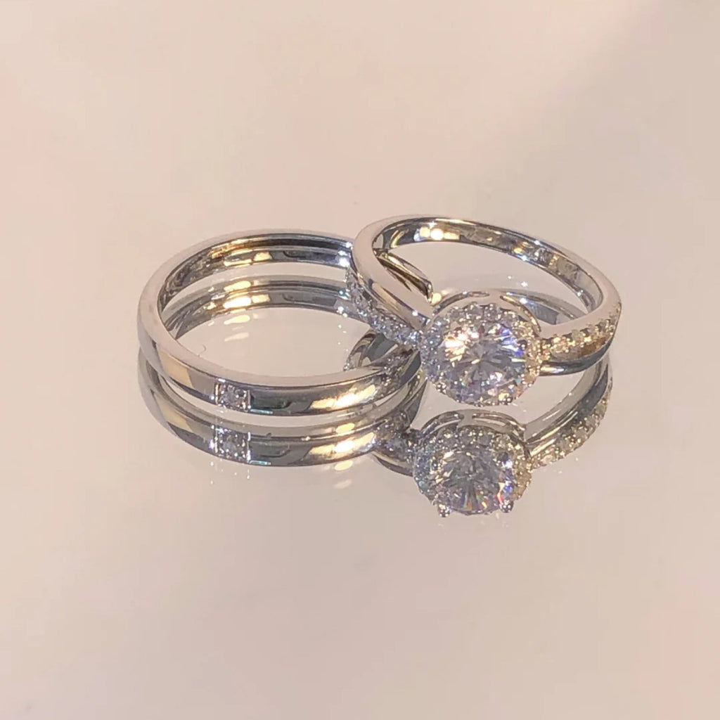 Bagues Couple Élégance Étoile ✨ – Ajustables et Raffinées