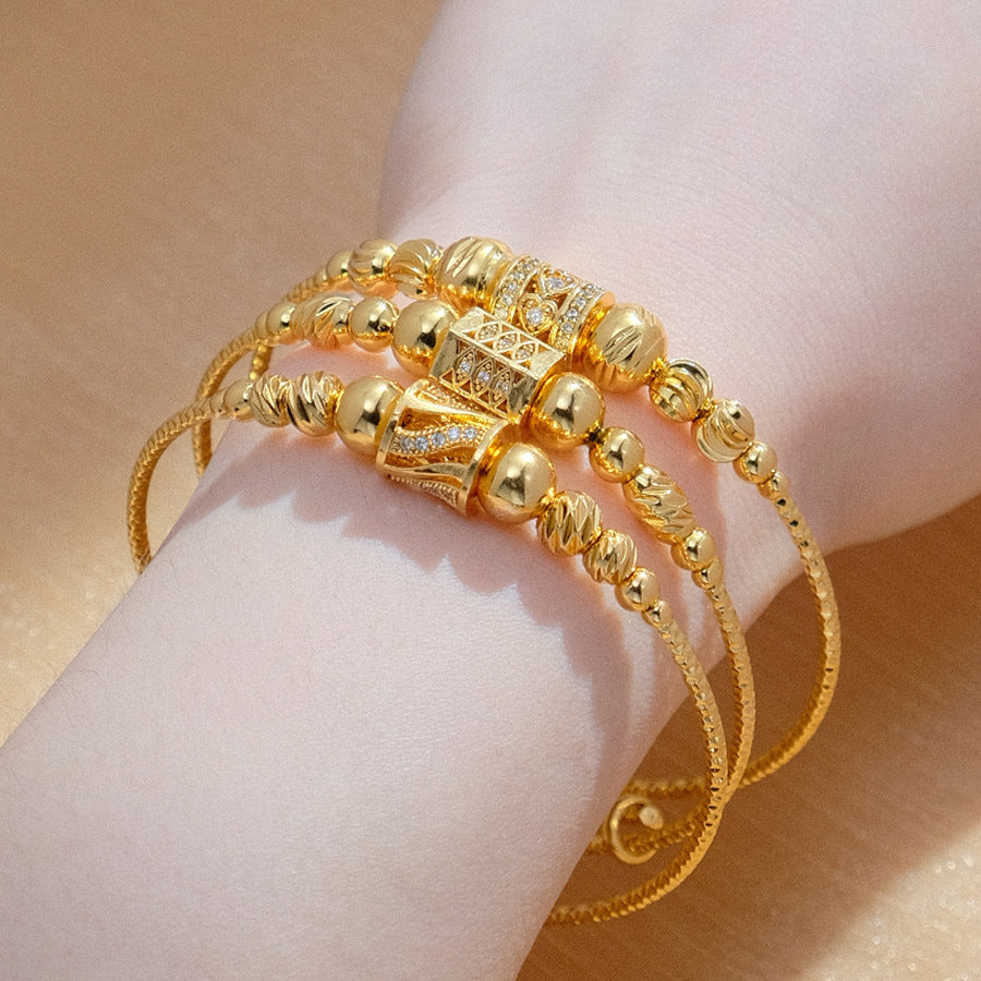 ✨ Coffret Bracelets Dorés Sphériques