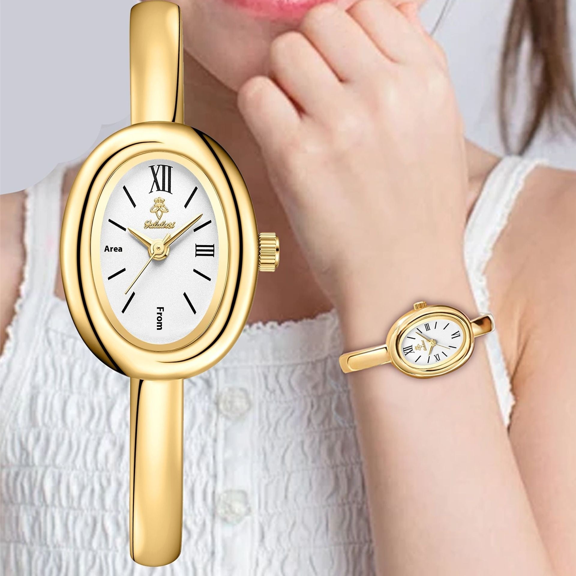 ✨Montre Femme Élégance Rétro – Quartz Ovale✨
