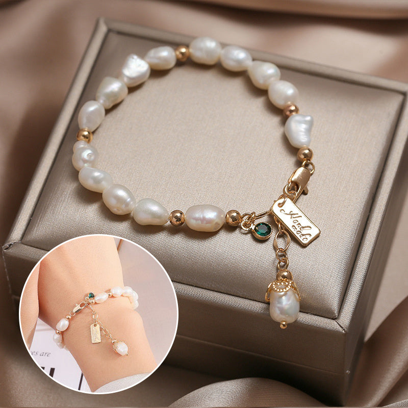 ✨ Bracelet Élégant en Perles & Zircon – Raffinement Intemporel ✨
