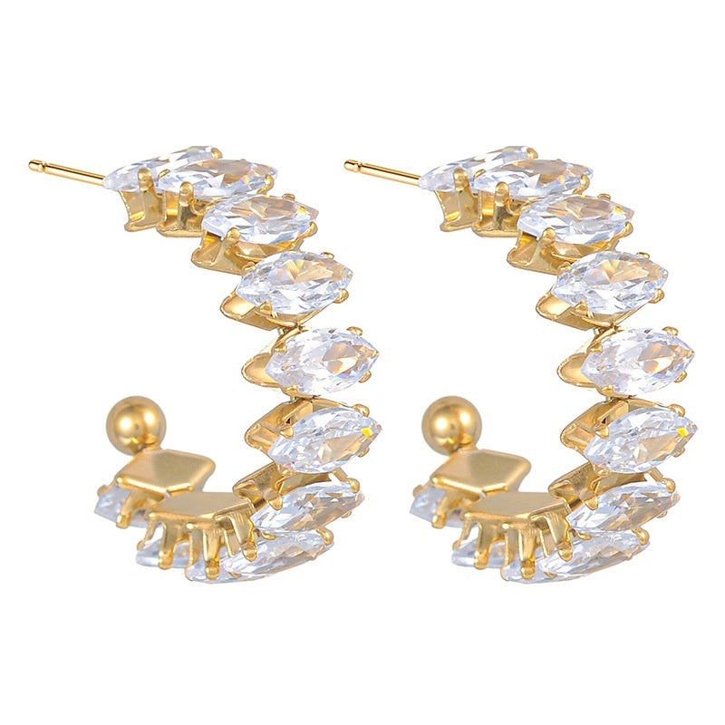 ✨ Boucles d’Oreilles Élégance Cristalline ✨
