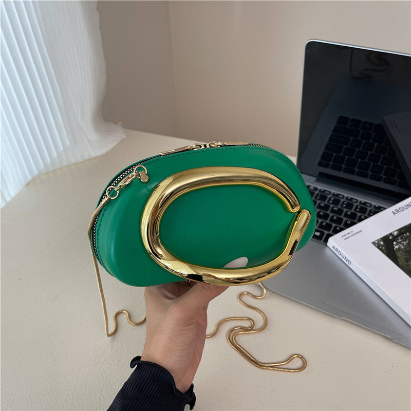 ✨ Sac Vintage Élégant – Poignée métal doré & chaîne ✨
