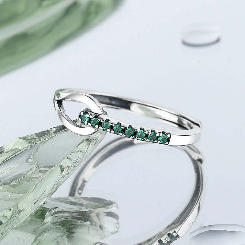 ✨Bague en argent 925 ajustable – Design cœur irrégulier & pierres multicolores ✨