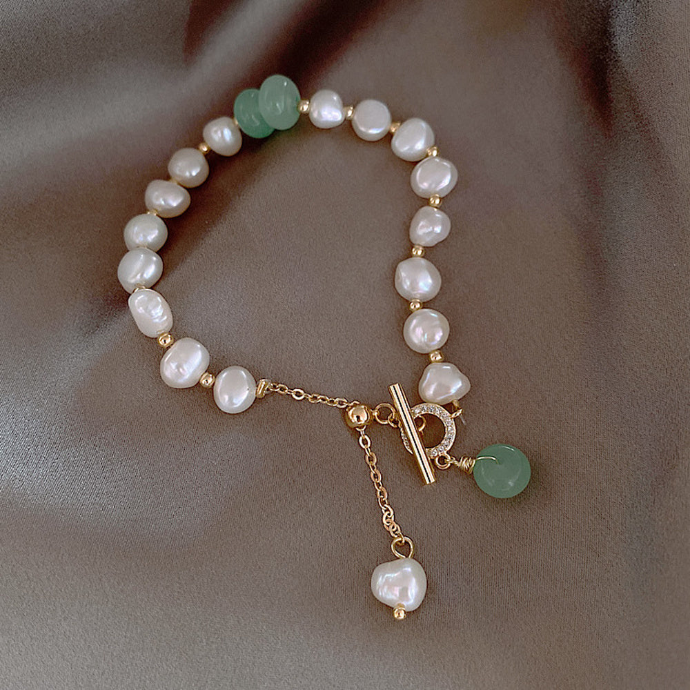 ✨ Bracelet Élégant en Perles d’Eau Douce – Ajustable & Raffiné ✨