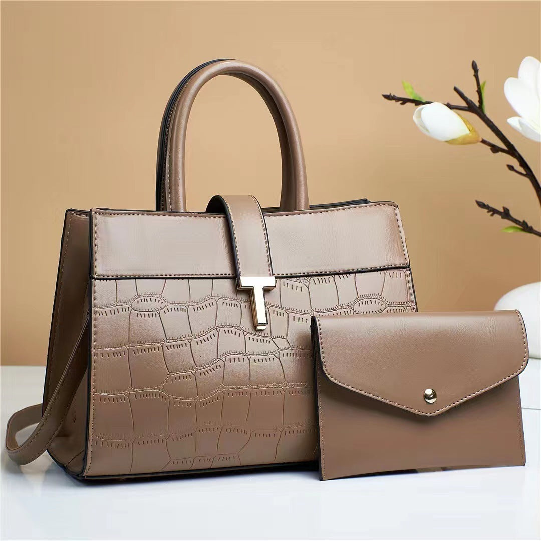 ✨ Sac à main tendance croco + pochette assortie – Élégant et pratique ✨