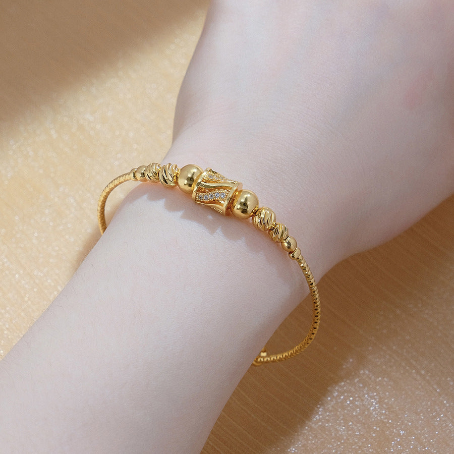 ✨ Coffret Bracelets Dorés Sphériques