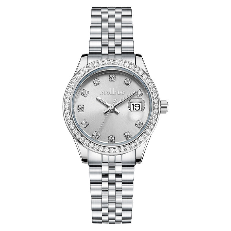 ✨Montre Femme Prestige – Acier & Calendrier Intégré✨