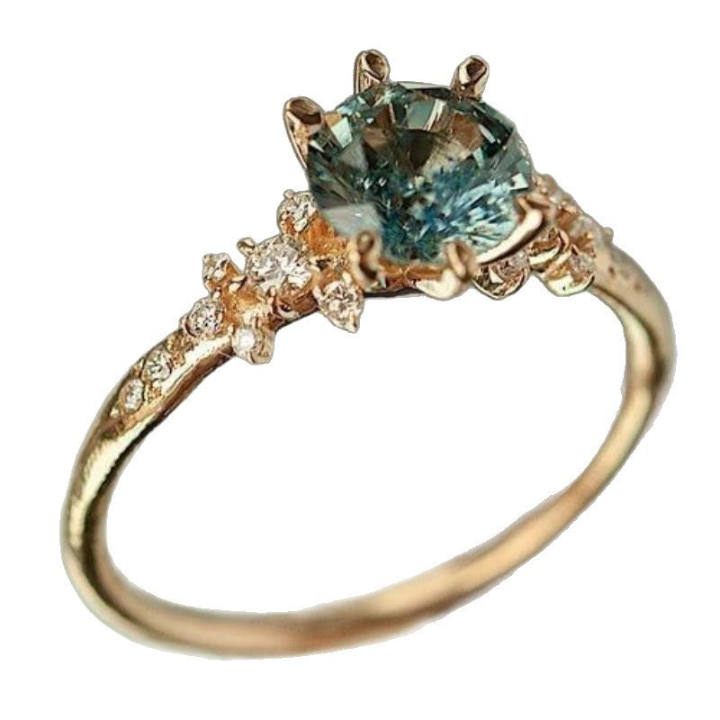 ✨ Bague Élégante Plaqué Or & Zircon – Éclat Cristallin ✨