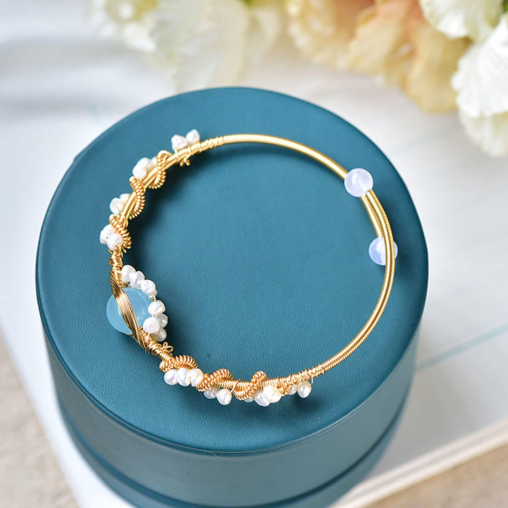 ✨ Bracelet Vintage Perles & Dorure – Élégance Intemporelle ✨